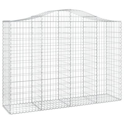 vidaXL 11 db íves horganyzott vas gabion kosár 200x50x140/160 cm