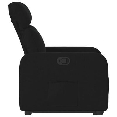 vidaXL fekete szövet felállást segítő dönthető fotel