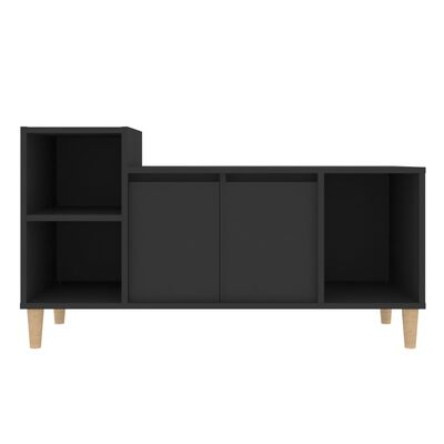 vidaXL fekete szerelt fa TV-szekrény 100x35x55 cm