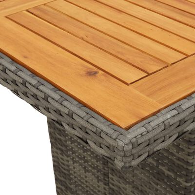 vidaXL 11 részes szürke polyrattan kerti bisztrógarnitúra párnákkal