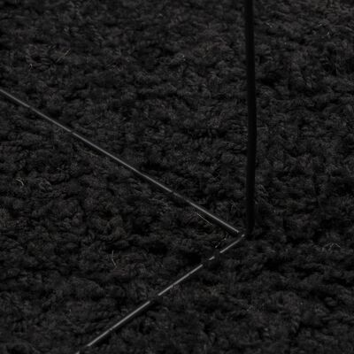 vidaXL PAMPLONA fekete magas szálú bolyhos modern szőnyeg Ø 280 cm