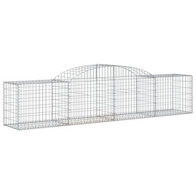 vidaXL 15 db íves horganyzott vas gabion kosár 300x50x60/80 cm