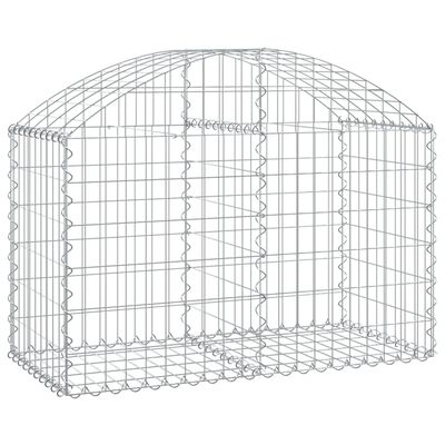 vidaXL íves horganyzott vas gabion kosár 100x50x60/80 cm