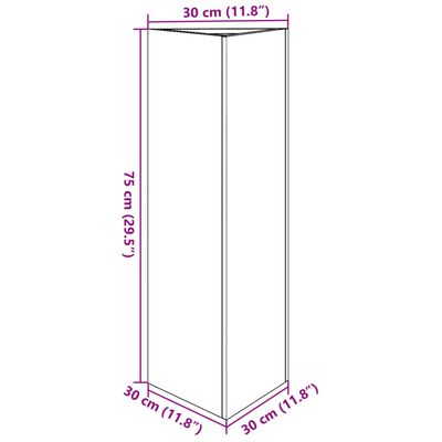 vidaXL antracit acél háromszög alakú kerti növénytartó 30 x 26 x 75 cm