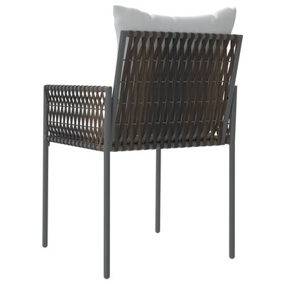 vidaXL 6 db barna polyrattan kerti szék párnával 54x61x83 cm