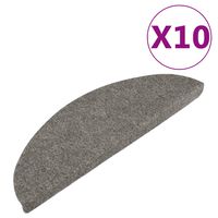 vidaXL 10 db szürke öntapadó lépcsőszőnyeg 65 x 22,5 x 3,5 cm