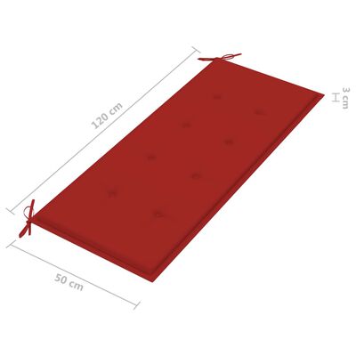 vidaXL 2 személyes szürke eukaliptuszfa kerti pad párnával 120 cm