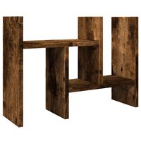 vidaXL füstös tölgy szerelt fa asztali szervező 34,5 x 15,5 x 35,5 cm