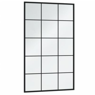 vidaXL 3 db fekete fém fali tükör 100x60 cm