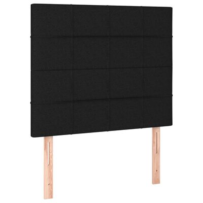 vidaXL fekete szövet LED-es fejtámla 90x5x118/128 cm