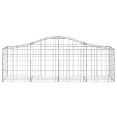 vidaXL 40 db íves horganyzott vas gabion kosár 200x50x60/80 cm