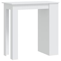 vidaXL fehér szerelt fa bárasztal tárolórekesszel 102 x 50 x 103,5 cm