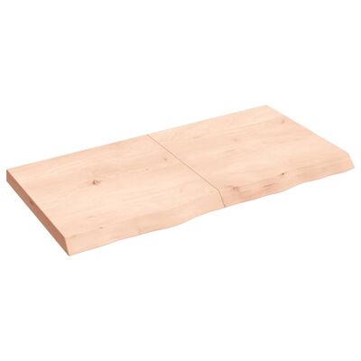 vidaXL kezeletlen tömör tölgyfa asztallap 120x60x(2-6) cm