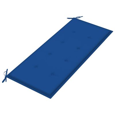 vidaXL 2 személyes szürke eukaliptuszfa kerti pad párnával 120 cm