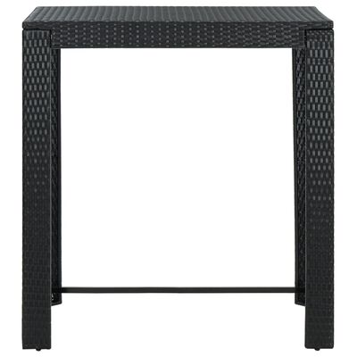 vidaXL fekete polyrattan kerti bárasztal 100 x 60,5 x 110,5 cm