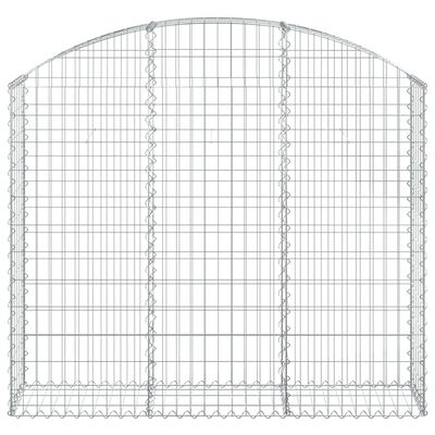 vidaXL íves horganyzott vas gabion kosár 150x30x120/140 cm