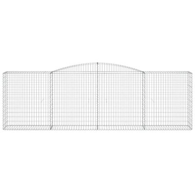 vidaXL íves horganyzott vas gabion kosár 400x50x120/140 cm