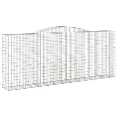 vidaXL íves horganyzott vas gabion kosár 400x50x160/180 cm