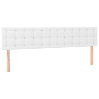 vidaXL fehér műbőr rugós ágy matraccal 160 x 200 cm