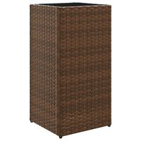 vidaXL barna polyrattan kerti ültetőláda 30x30x60 cm