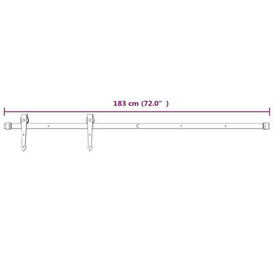 vidaXL tömör fenyőfa tolóajtó fémszerelék szettel 90 x 210 cm