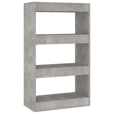 vidaXL betonszürke szerelt fa könyvszekrény/térelválasztó 60x30x103 cm