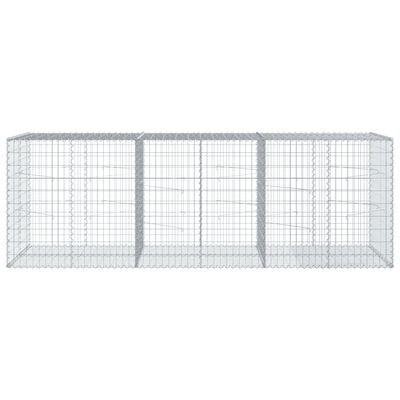 vidaXL horganyzott vas gabion kosár fedéllel 300 x 100 x 100 cm