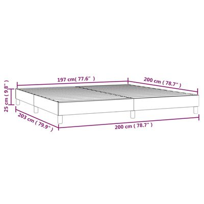 vidaXL barna műbőr ágykeret 200x200 cm