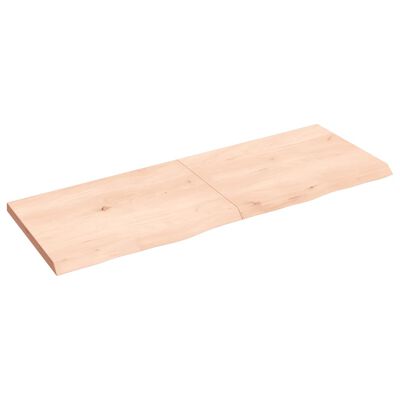 vidaXL kezeletlen tömör tölgyfa asztallap 140x50x(2-4) cm