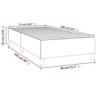 vidaXL sötétkék bársony ágykeret 80x200 cm