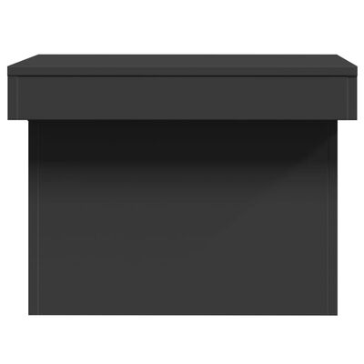 vidaXL fekete szerelt fa dohányzóasztal 80 x 55 x 40 cm