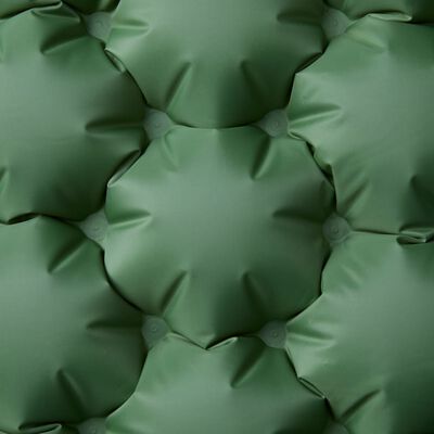 vidaXL zöld kétszemélyes önfelfújó kempingmatrac párnákkal