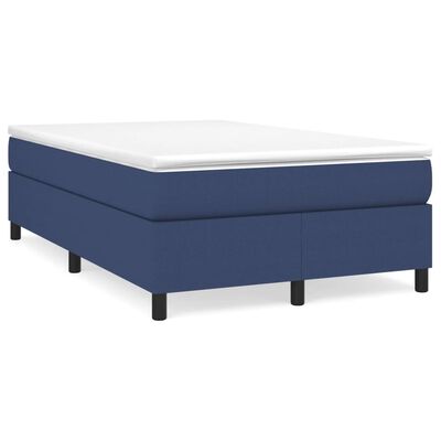 vidaXL kék szövet rugós ágy matraccal 120 x 190 cm