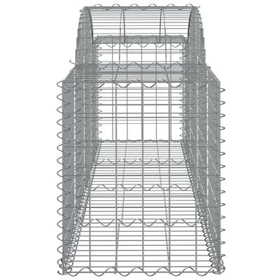 vidaXL 10 db íves horganyzott vas gabion kosár 200x50x60/80 cm