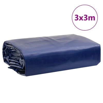 vidaXL kék ponyva 3 x 3 m 650 g/m²