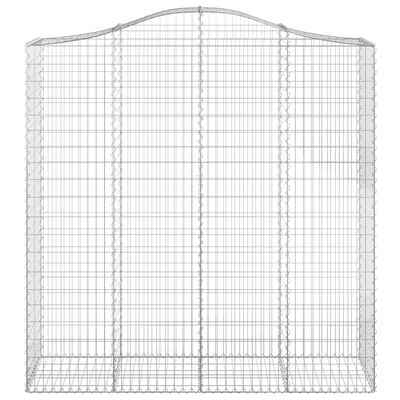 vidaXL 2 db íves horganyzott vas gabion kosár 200x50x200/220 cm