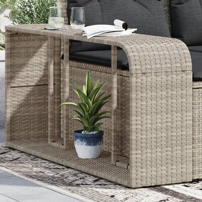 vidaXL 2 db világosszürke polyrattan tárolópolc