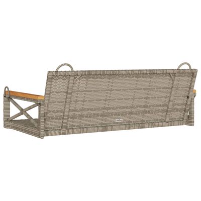 vidaXL szürke polyrattan hintapad 109 x 62 x 40 cm