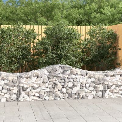 vidaXL íves horganyzott vas gabion kosár 200x50x60/80 cm