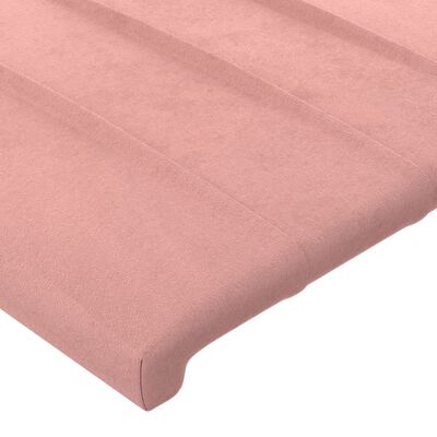 vidaXL rózsaszín bársony fejtámla 100x5x78/88 cm