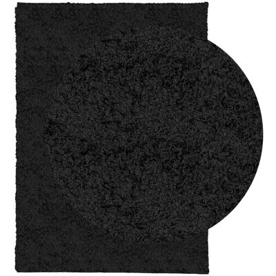 vidaXL PAMPLONA fekete magas szálú bolyhos modern szőnyeg 200 x 280 cm