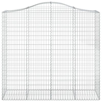 vidaXL 6 db íves horganyzott vas gabion kosár 200x50x180/200 cm