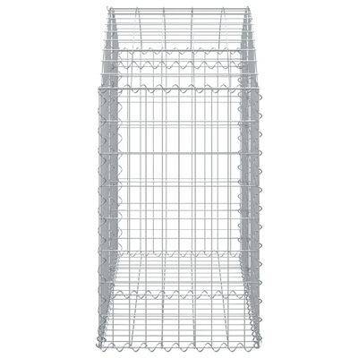 vidaXL íves horganyzott vas gabion kosár 100x50x80/100 cm