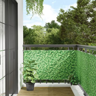 vidaXL zöld növénymintás PVC kerti belátás elleni paraván 1000x75 cm