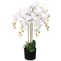 vidaXL cserepes fehér műorchidea 75 cm