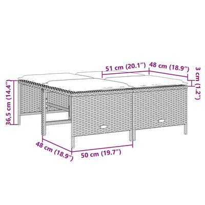 vidaXL 5 részes szürke polyrattan kerti ülőgarnitúra párnákkal