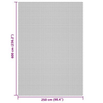 vidaXL krémszínű kempingszőnyeg 6 x 2,5 m