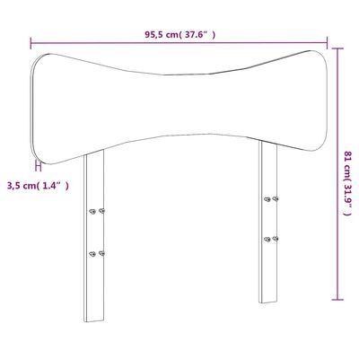 vidaXL viaszbarna tömör fenyőfa fejtámla 90 cm