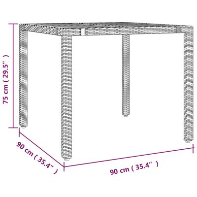 vidaXL 3 részes bézs polyrattan kerti bisztrógarnitúra párnákkal