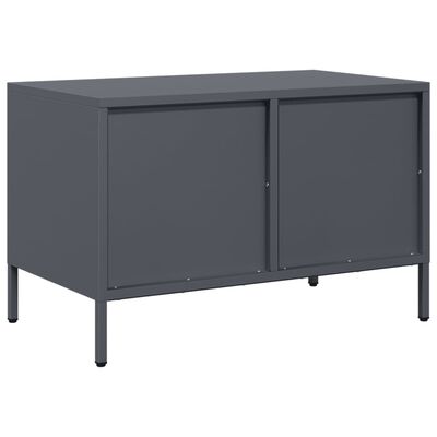 vidaXL antracitszürke hidegen hengerelt acél TV-szekrény 68x39x43,5 cm